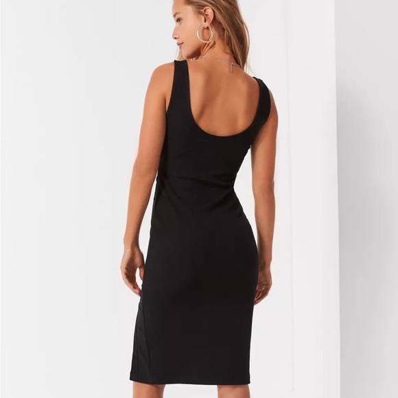 UO urban outfitters ribbed Addy Snap-Button Bodycon Midi Tank Dress - Picture 6 of 12
